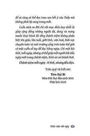 Chánh niệm mỗi ngày - Ghi chép và thực tập theo những lời dạy của Thiền sư Nhất Hạnh