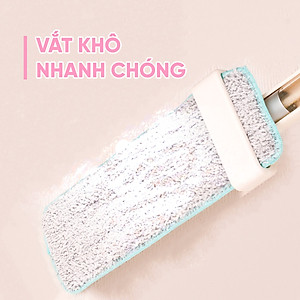 [Tặng Bông Lau] Cây Lau Nhà MyJae Sợi Microfiber Tự Vắt Phun Sương Xoay 360 Độ Thông Minh 138cm
