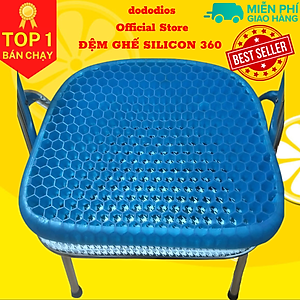 Đệm ngồi 3D Silicon 2 lớp cao cấp thoáng khí chống đau mỏi, Đệm Ngồi Thông Minh Lưu Thông Máu Thoáng Khí, đệm lót ghế ngồi silicon 3d - Hàng Chính hãng dododios
