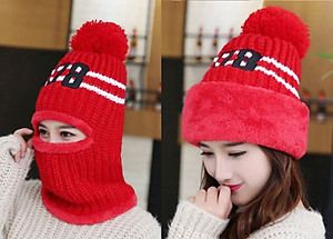 Mũ len, nón len 2 phong cách tua rua số 08 A011