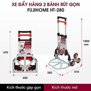 Xe đẩy kéo hàng 2 bánh rút gọn đa năng FUJIHOME HT-280