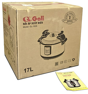 Nồi áp suất Gali GL-1626, dung tích 17lít, Sử dụng hoàn hảo cho các nhà hàng, quán ăn, trường học, hàng chính hãng 100%, bảo hành 24 tháng Gali
