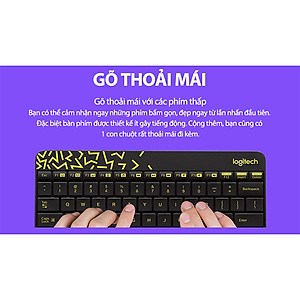 Combo chuột phím không dây Logitech MK240 - Hàng chính hãng