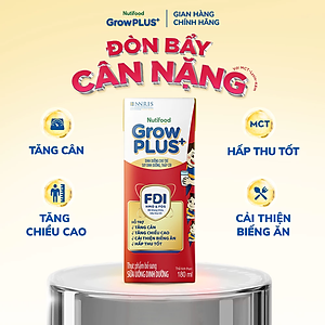 Thùng Sữa Bột Pha Sẵn GrowPLUS+ Suy Dinh Dưỡng (Đỏ) - Tăng Cân, Tăng Chiều Cao (48 Hộp x 180ml)