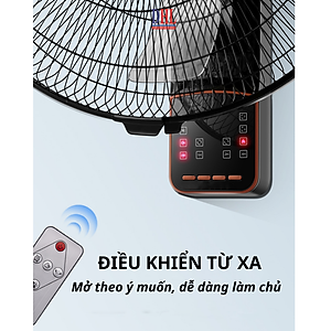 Quạt treo tường điều khiễn từ xa remote Mitomo FTT-60AE hàng chính hãng
