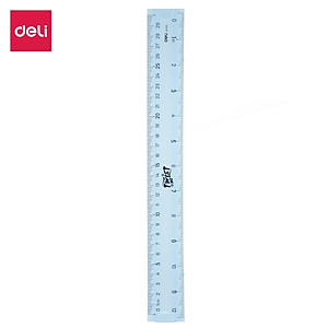 Thước kẻ nhựa dẻo EcoPVC 30cm Deli - Màu ngẫu nhiên - 1 cây - E6209