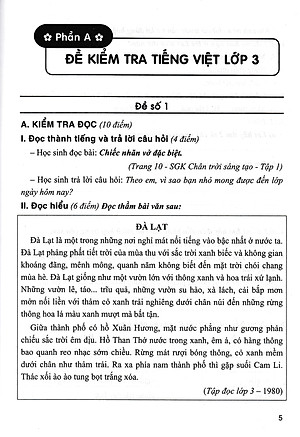 Sách bổ trợ - Bộ Đề Kiểm Tra Môn Tiếng Việt Lớp 3 (Dùng Kèm SGK Chân Trời Sáng Tạo)