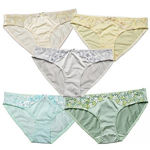 Combo 5 quần lót nữ thun lạnh ren thêu màu ngẫu nhiên MK03