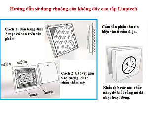 Chuông cửa không dây, không dùng pin, chống nước cao Linbell G1