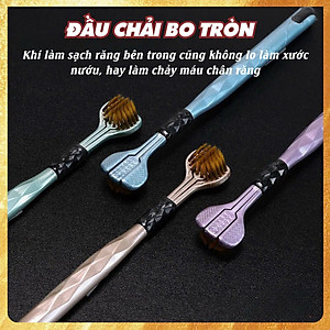 COMBO 4 Bàn Chải Đánh Răng 3 Mặt, Bàn Chải Đánh Răng Đa Chiều Làm Sạch Đồng Thời Cả 3 Bề Mặt Của Răng, Lông Mềm Mượt