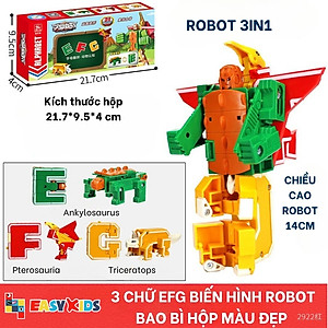 Đồ Chơi Bảng 26 Chữ Cái Biến Hình Lắp Ghép Chiến Binh Robot Khủng Long Lớn Sáng Tạo Chữ Số Và Dấu