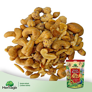 Hạt hỗn hợp khô tẩm tương ớt Sriracha sản phẩm chính hãng Heritage , vị cay nhẹ hài hòa , kích thích vị giác 