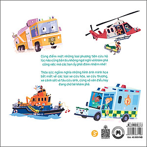 Sách Busy Machines - Rescue: Những Cỗ Máy Năng Nổ - Xe Cứu Hộ (Song Ngữ Anh - Việt)