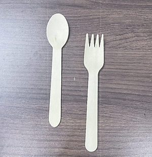 Combo muỗng (thìa) + nĩa gỗ dùng 1 lần - 25 combo/túi