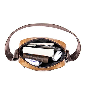 Túi đeo chéo nam DA BÒ THẬT phong cách mới  - BEE GEE DCN9214