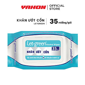 Combo Khăn Ướt Cồn LET-GREEN 35 Miếng/Bao