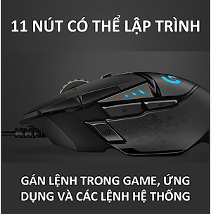 Chuột game hiệu suất cao Logitech G502 Hero RGB Lightsync - Hàng chính hãng