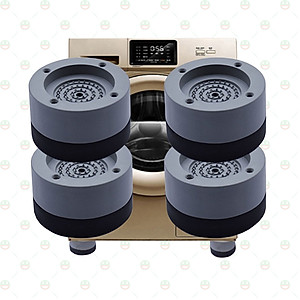 [Tốt Bền] Bộ 04 Chân Đế KhoNCC Chống Rung Lắc, Giảm Ồn Máy Giặt - Tủ Lạnh - Hàng Chính Hãng - KLVQ-5214-BCRMG