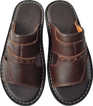 Dép Nam Da Bò May Đế BIGGBEN Cao Cấp DN257