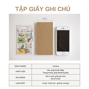 Giấy ghi chú / giấy nhớ / Giấy note giấy nhắn cho học sinh, văn phòng – Set 2 cuốn- 100 tờ