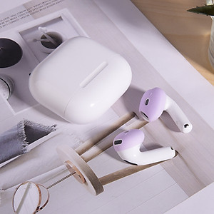 Cặp vỏ bọc nút tai nghe bằng silicon mềm chống trượt cho Airpods 4 - Hàng Chính Hãng