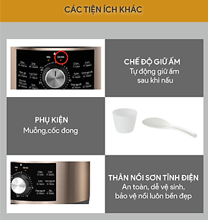 Nồi Áp Suất BlueStone PCB-5648 - 4,5 lít - 900W - Bảng điều khiển cơ - Bảo hành 2 năm - Hàng chính hãng