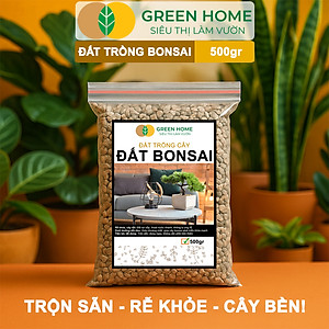 Đất Trồng Cây Bonsai Greenhome, Bao 500GR, Promix, Trộn Sẵn, Tiện Dụng, Giữ Ẩm Tốt, Thoáng Khí, Rễ Khoẻ, Thân To