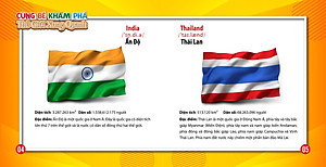 Sách Song Ngữ Anh - Việt - Cùng Bé Khám Phá Thế Giới Xung Quanh - Cờ Các Nước Châu Á