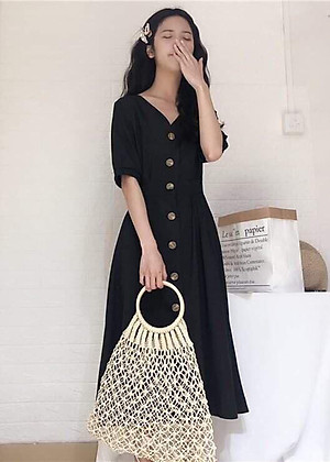 Loạt VÁY LIỀN cài khuy trước với đủ kiểu dáng đang đốn tim các nàng