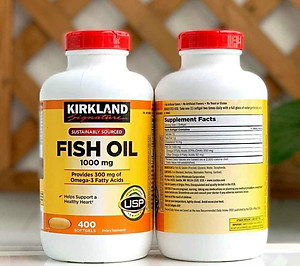 Omega 3 dầu cá Mỹ Kirkland Signature Fish Oil 1000mg Hỗ trợ sức khỏe não bộ, hệ thần kinh, Tim mạch, Khớp, Bổ mắt, Làm đẹp da - OZ Slim Store