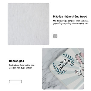 Miếng lót ly - Tấm lót ly, cốc siêu hút nước bằng đất xốp Diatomite họa tiết, thông điệp dễ thương