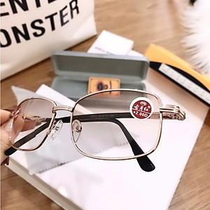 Kính lão 2 tròng dưới đọc sách trên đi đường màu nâu khói