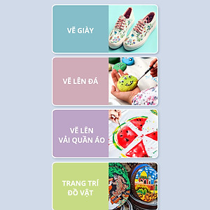 Màu Acrylic 100ml Cao Cấp Dạng Hũ Finenolo Deli - Tô Đất Sét, Đất Nặn Tự Khô, Vẽ Túi Vải Tote, Quần Áo DIY, Giày, Tranh Tường, Đa Chất Liệu, Tươi Sáng, Nhanh Khô - Nhiều Màu Sắc