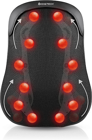 Đệm Ghế Massage Lưng Cao Cấp KingTech KC-300 - Máy Mát Xa Chế Độ 3D, 12 Bóng Chuyên Sâu, - Kết Hợp Tính Năng Nhiệt Hồng Ngoại - Hàng Chính Hãng