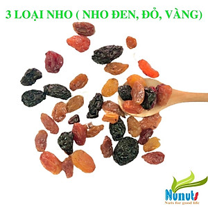 Nho khô thập cẩm Chile ( gói 100g) , ngọt tự nhiên, không tẩm ướp đường , ăn vặt cực ngon Nunuts .