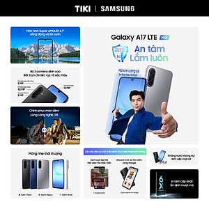 Điện Thoại Samsung Galaxy A17 LTE (8/128GB), Kính Cường Lực Gorilla Victus, Camera 50MP & IOS, AI Gemini - Hàng Chính Hãng