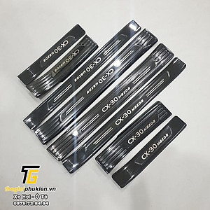 Bộ Ốp bậc cửa, Nẹp bước chân Mazda CX30, CX-30 vân Titan