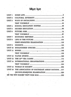 Sách Bài Tập Tiếng Anh Lớp 12 ( Không Đáp Án)