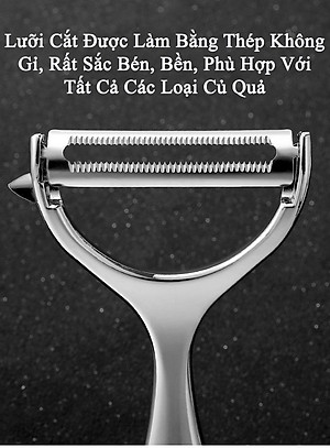 Dụng Cụ Nạo Gọt Củ Quả Đa Năng KUNBE Inox 304 Bền Đẹp