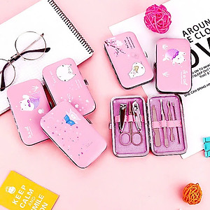 Bộ dụng cụ cắt móng tay làm đẹp 7 món có hộp đựng tiện dụng PaKaSa - Hàng chính hãng (Họa tiết ngẫu nhiên)