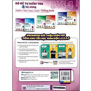 Sách Big 4 Bộ Đề Tự Kiểm Tra 4 Kỹ Năng Nghe - Nói - Đọc - Viết (Cơ Bản Và Nâng Cao) Tiếng Anh Lớp 3 Tập 2
