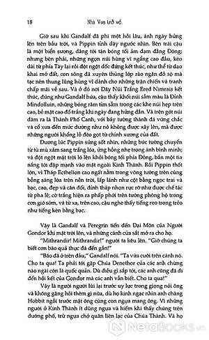 Sách Chúa Tể Những Chiếc Nhẫn - Nhà Vua Trở Về (Tái Bản)