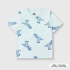 Áo cộc tay cho bé trai size đại Bigfox Miss Meow mùa hè chất cotton xuất Hàn, in động vật cỡ 3,6,9,11 tuổi 30kg 40kg