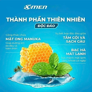 Tắm Gội Dưỡng Xmen Clean & Fresh 3in1 Sạch Gàu Chai 610g