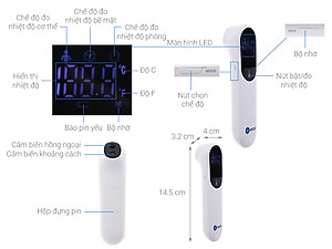 Máy Đo Nhiệt Kế Kachi JXB-315 Cảm Biến Hồng Ngoại có chứng nhận FDA Mỹ