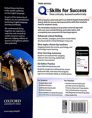 Q: Skills For Success: Level 4: Listening And Speaking Student Book With iQ Online Practice - 3rd Edition