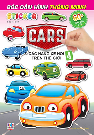 Sách - Combo 4 Cuốn Bóc Dán Hình Sticker Thông Minh - Cars: Các Hãng Xe Hơi Trên Thế Giới