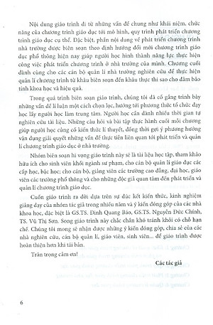 Phát Triển Và Quản Lí Chương Trình Giáo Dục