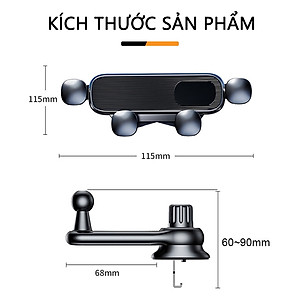 Giá Đỡ Điện Thoại Gắn Cửa Gió Điều Hòa Thông Minh | Giá Đỡ Điện Thoại Gắn Cửa Gió Điều Hòa Xe Ô Tô Thiết Kế Nhỏ Gọn, Cấu Tạo Khung Đỡ Chắc Chắn
