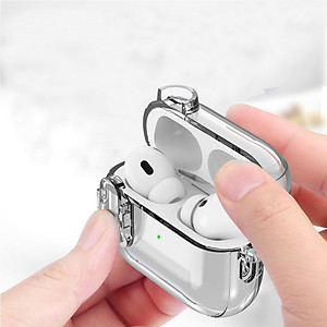 Ốp Case Bao Trong Suốt Dành Cho Airpods 4, Khoá An Toàn, Chống Sốc, Kai.N Crystal Lock, Kèm Móc Treo_ Hàng chính hãng